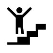 © Olga - Person reaching success on stairs icon