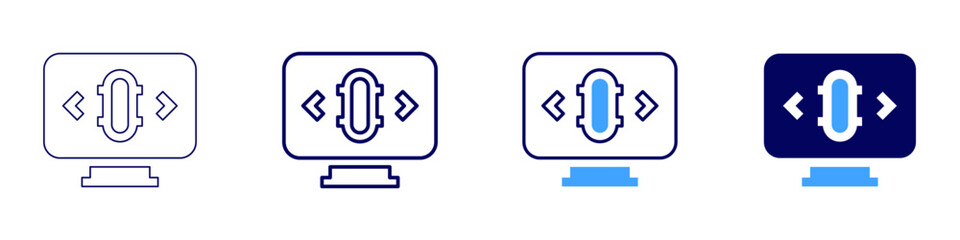 Coupon codes​ icon in 4 different styles. Thin Line, Line, Bold Line, Duotone. Duotone style. Editable stroke