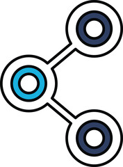 Wall Mural - a blue and white circle with a blue circle in the middle