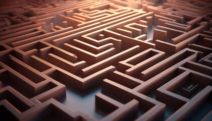 abstract three dimensional maze design with nobody, creating a pattern template background