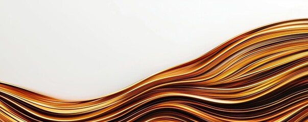 Wall Mural - abstract concept art background idea. elegant wavy lines in warm tones creating a smooth and modern 
