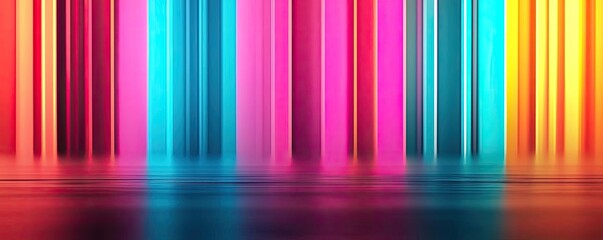 Wall Mural - minimalist graphic design abstract background idea. vibrant vertical lines in bright colors create a