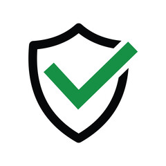 Wall Mural - mark approved shield icon