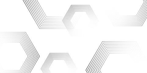 Leinwandbilder - Abstract white background with gradient hexagon shape stock line texture seamless pattern. Modern pattern elegant simple style digital line technology concept template background vector illustration..