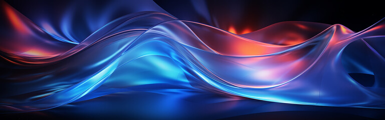 Wall Mural - Abstract Smooth Blue Wave Gradient Background Design Template