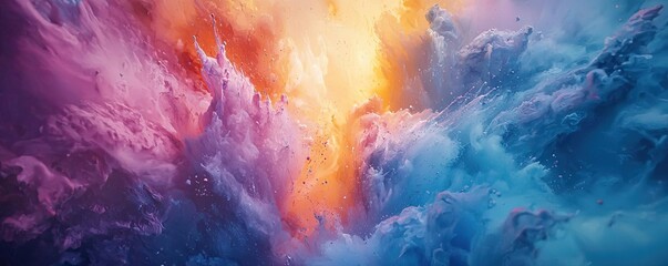 Wall Mural - vibrant color art abstract background idea. a vibrant and colorful abstract representation of clouds
