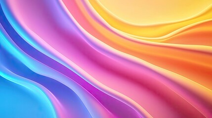 Wall Mural - vibrant color art abstract background idea. vibrant wave patterns in warm and cool colors creating a