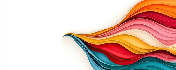 Wall Mural - vibrant color art abstract background idea. vibrant waves of color blending seamlessly for artistic 