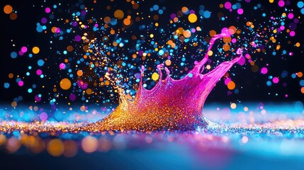 Wall Mural - vibrant color art abstract background idea. vibrant splash of color illustrating dynamic motion and 