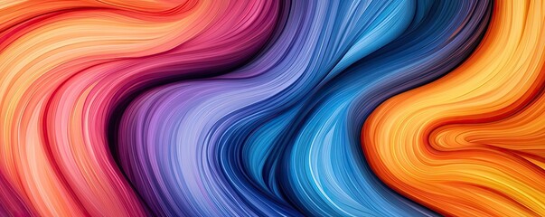 Wall Mural - vibrant color art abstract background idea. abstract colorful wave pattern with vibrant hues of oran