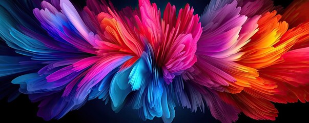 Wall Mural - vibrant color art abstract background idea. vibrant abstract design showcasing dynamic colors and fl
