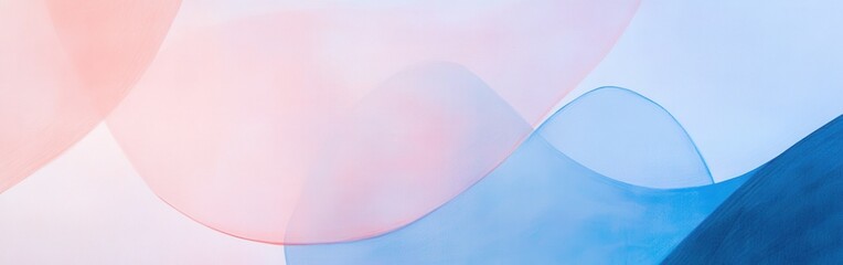 Poster - Soft pencil strokes create abstract shapes in blue and pink, evoking a sense of calm and creativity