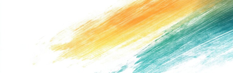 Poster - Soft pencil strokes create a gradient of vibrant colors transitioning from yellow to green against a white background