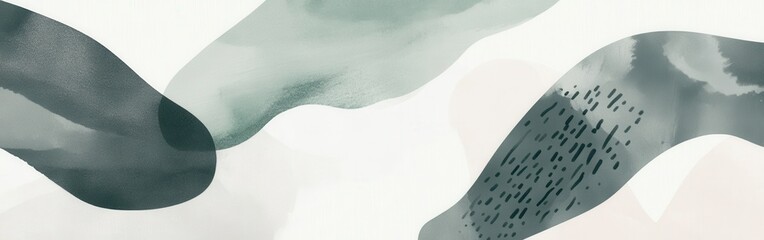 Poster - Abstract pencil strokes create a gentle gray wash in flowing, expressive patterns across the canvas