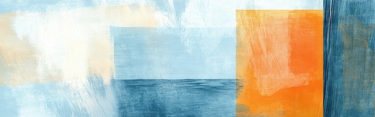Aufkleber - Abstract composition featuring pencil strokes with soft colors and dynamic shapes in a balanced layout