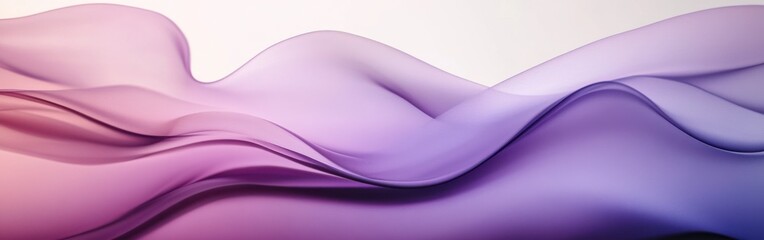 Poster - Gradient abstract art featuring smooth flowing curves in shades of purple