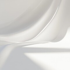 Aufkleber - Serene canvas of flowing fabric abstract backdrop evoking purity luxury and elegance studio shot