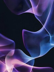 Canvas Print - Energetic swirls of color glide effortlessly over a deep backdrop, producing a cutting-edge visual vibe