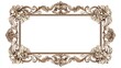 © NAIMAH - Ornate rectangular frame with floral and scroll details