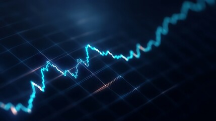 Leinwandbilder - Graphical representation of a dynamic financial market trend.