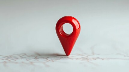 a simple map pointer pin isolated on a white background