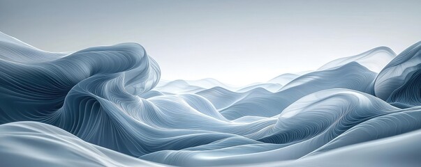 Poster - Abstract art background concept. A serene view of flowing abstract waves in a tranquil landscape environment.