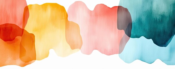 Poster - Digital watercolor painting abstract background idea. Vibrant watercolor background with soft flowing colors for artistic projects.