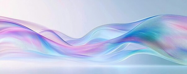 Poster - Minimalist graphic design abstract background concept. Abstract water wave design with soft pastel colors, creating a serene visual experience.