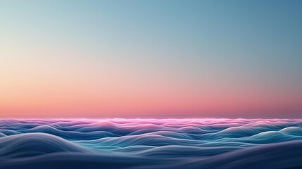 Poster - Seascape abstract background idea. A stunning sunset over soft, swirling clouds in gentle pastel colors.