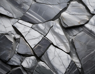 Fototapete - gray cracked marble rock stone marble texture wallpaper background