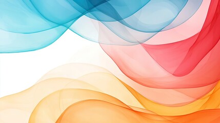 Poster - Pastel color illustration abstract background idea. Colorful abstract wave design with smooth flowing shapes and gradients on a light background.