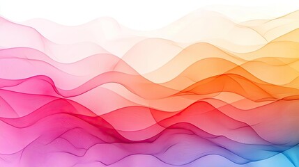 Poster - Pastel color illustration abstract background idea. Colorful abstract waves in vibrant hues creating a dynamic visual background.
