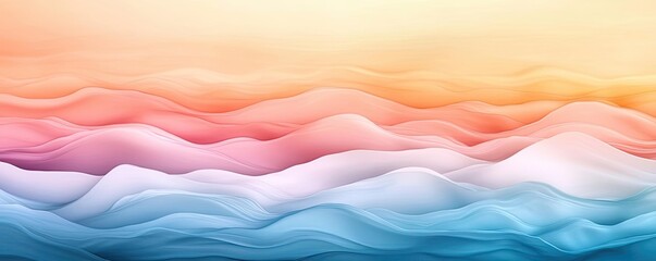 Poster - Pastel color illustration abstract background idea. Abstract wavy background in soft pastel colors for design and creative projects.