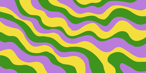 Wall Mural - cool y2k abstract colorful wavy texture vector design art. groovy psychedelic rainbow pattern. tripp