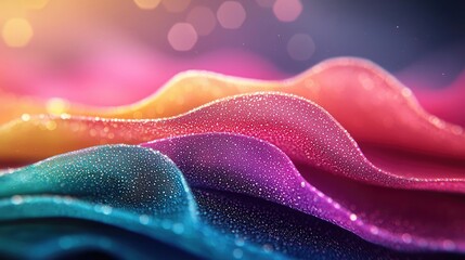 Poster - Vibrant color art abstract background concept. Colorful waves of light and texture create a dreamy, vibrant abstract background.