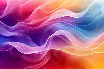 Wall Mural - abstract colorful background with waves. Generative AI