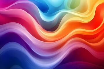 Wall Mural - abstract colorful background with waves. Generative AI