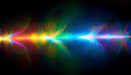 abstract rainbow northern neon holo lights flashes in various colors on a black background.