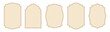 © Nastya - Brown geometric vintage frames. Collection of retro labels. Abstract geometric grunge shape elements.