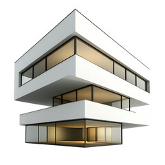 Aufkleber - Modern architectural design featuring stacked structure with large windows. clean lines and minimalist aesthetic create striking visual impact