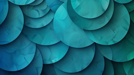 Wall Mural - Abstract background with overlapping blue circles.
