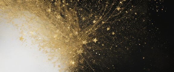 Wall Mural - abstract magic white and gold dust beautiful background