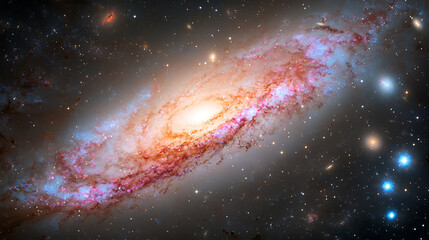 exploring cosmic wonders spiral galaxy in space astronomy illustration vast universe stunning view g