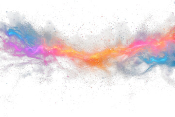 Colorful fireworks display isolated on transparent background