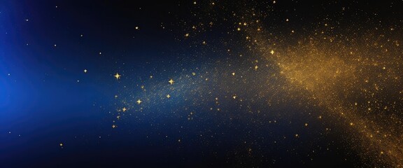 Wall Mural - abstract magic brown, blue, and beautiful golden dust background