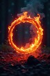 © Katherina - Intertwined fire rings, intense glow, smoky haze, magical, realistic