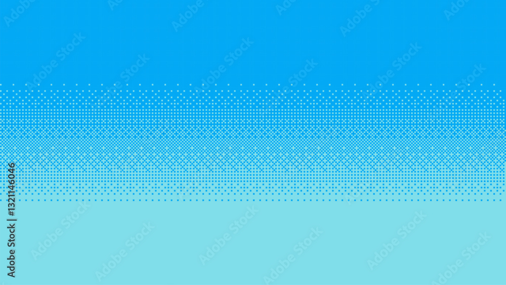 Pixel art light blue sky background with a halftone pattern. 2D game ...