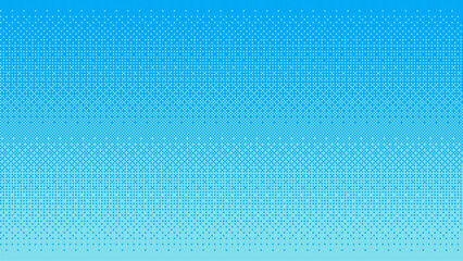Wall Mural - pixel art light blue sky background with a halftone pattern. 2d game art. dithering 8 bit retro vide