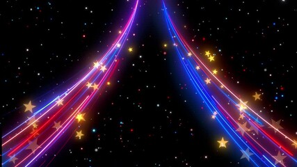Wall Mural - flowing particles effect awards lights background