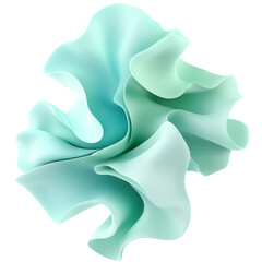 Canvas Print - abstract flowing form. digital art render with trendy color.